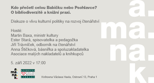 Read more about the article Pozvánka na diskusi: O bibliodiverzitě a knižní praxi